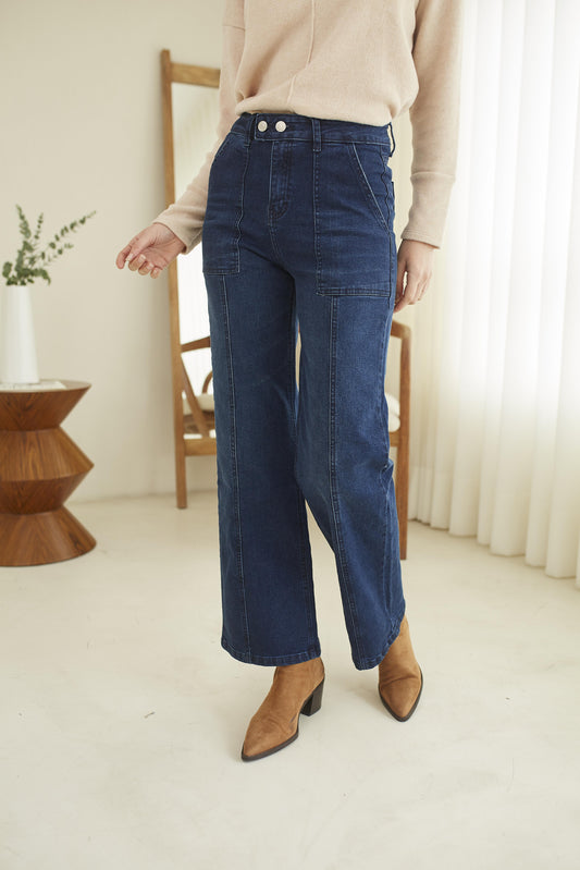 Jean wide leg Azul