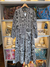 Vestido Otoño Estampado Negro