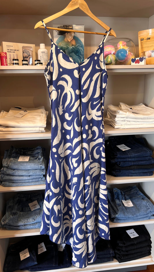 Vestido Sofia Tribal Azulino