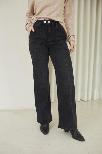 Jean wide leg Grafito