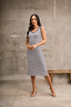 Vestido tank rib rayas