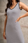Vestido tank rib rayas