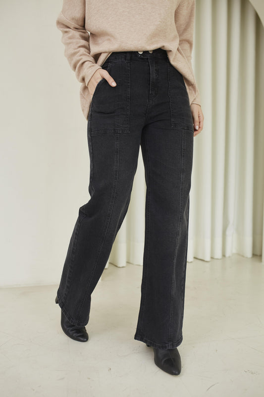 Jean wide leg Grafito