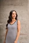Vestido tank rib rayas