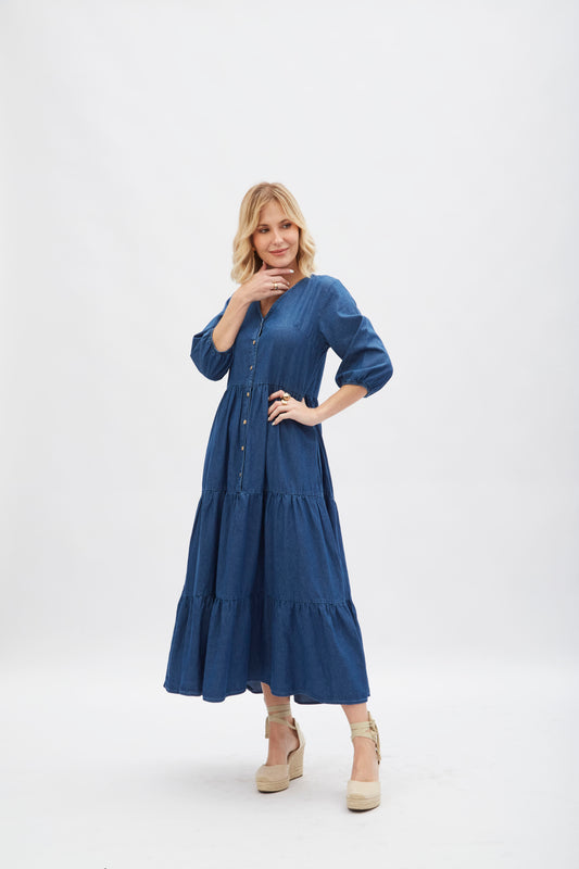 Vestido Denim Mangas