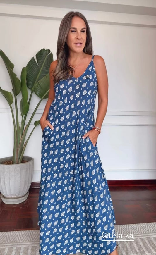 Vestido Sofia Caiguas Azul