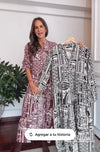 Vestido Otoño Estampado Negro