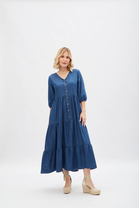 Vestido Denim Mangas