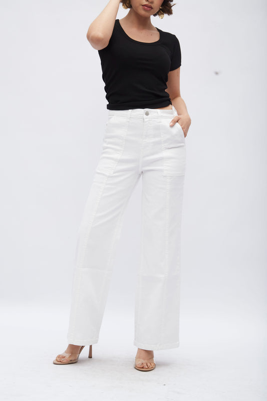 Pantalón Bull Denim Hueso