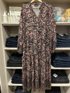 Vestido Otoño Flores Rosadas