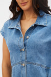 Vestido Denim Cortes