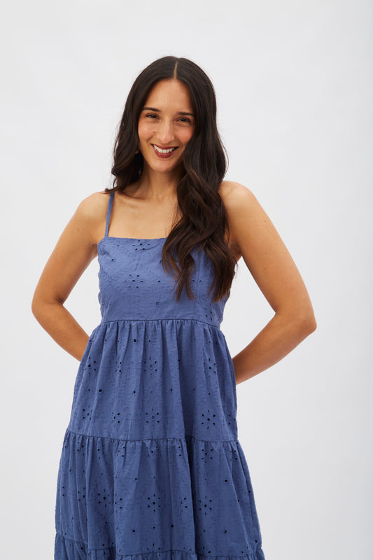 Vestido Broderie Color Entero