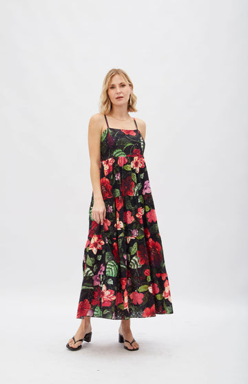 Vestido Broderie Estampado