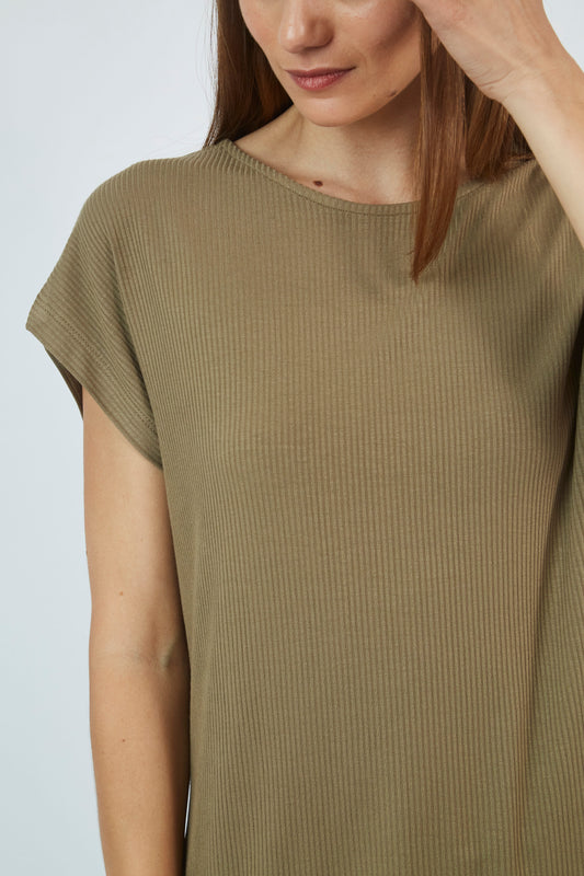 Polo Acanalado Manga Corta