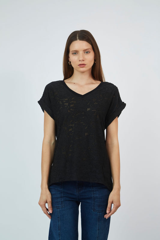 Polo Encaje Manga corta