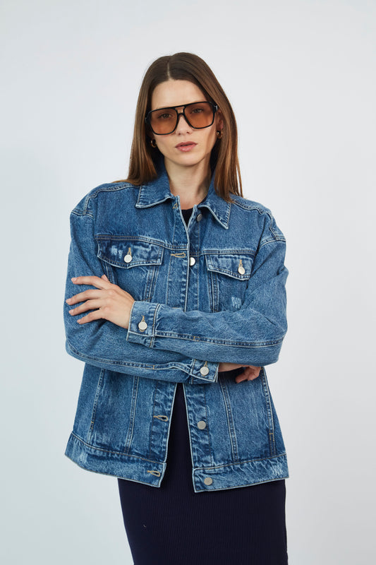 Casaca Denim Rasgados