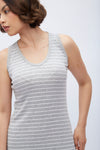 Vestido tank rib rayas