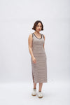Vestido tank rib rayas