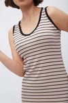 Vestido tank rib rayas