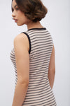 Vestido tank rib rayas