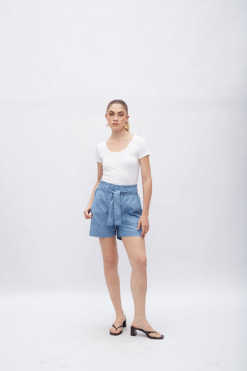 Short Tencel Celeste