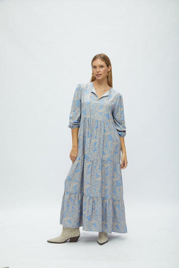Vestido Tiempos Caiguas Celeste
