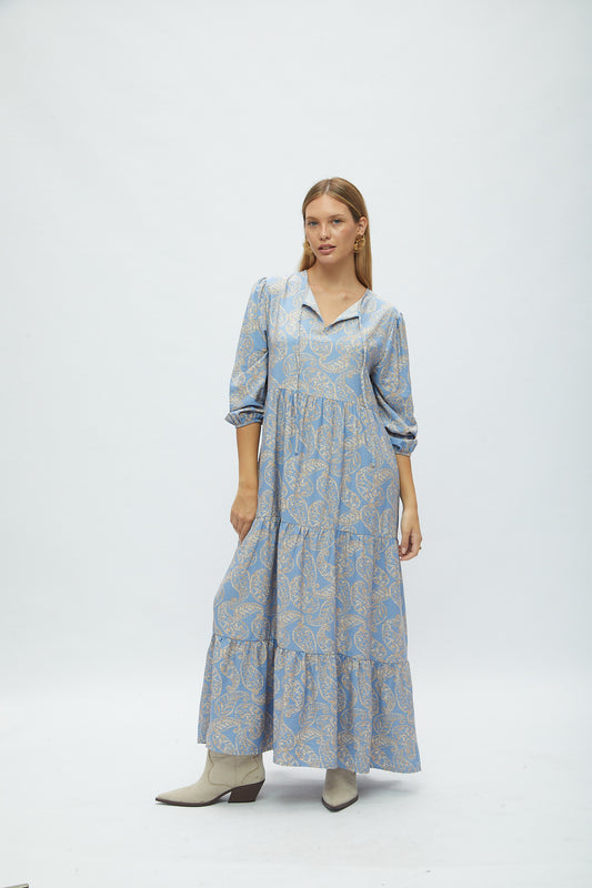 Vestido Tiempos Caiguas Celeste