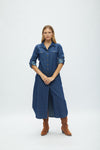 Vestido Camisero Con Bolsillos