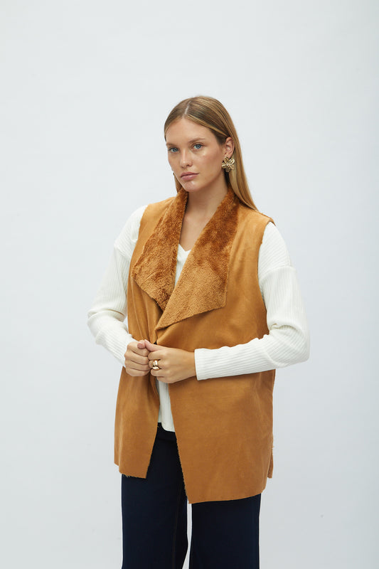 Chaleco Sherpa Camel