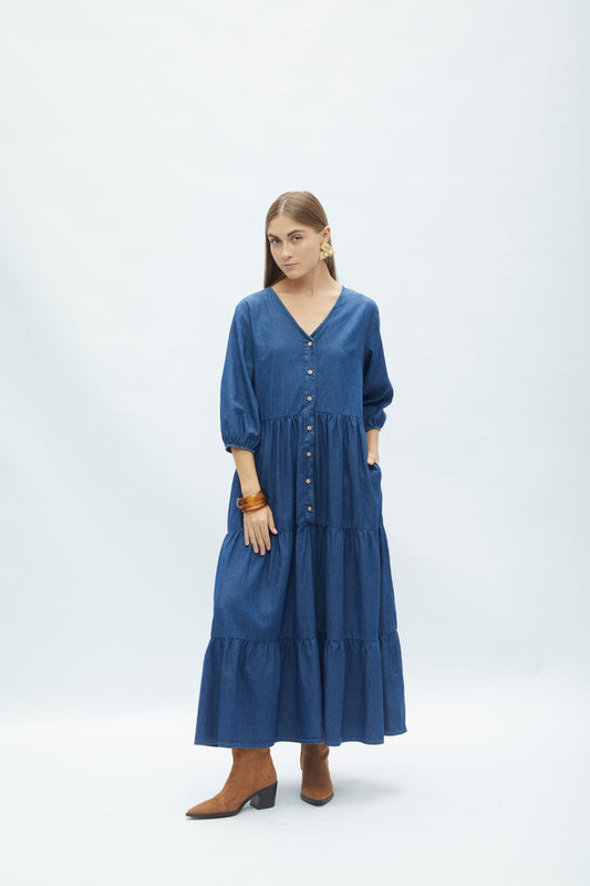 Vestido Denim Mangas