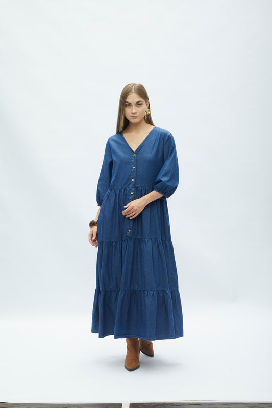 Vestido Denim Mangas